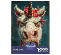 Puzzle De 1000 Pièces pour Adolescents Unicorn Flat Face Puzzles pour Adolescents, Jouets À Monter Soi-même, Découpe De Précision, Cadeaux De Noël Et d'anniversaire 38x26cm/1000pcs