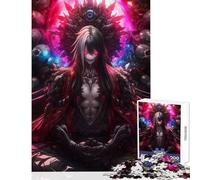 Puzzle de 1000 pièces pour Adolescents Univers Sombre et Anime Jeu éducatif pour Les Amateurs de Jeux impossibles avec Poster et fiche de Questions Assortis Dimensions 38x52cm