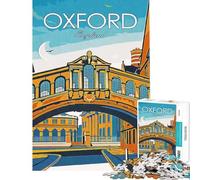 Puzzle de 1000 pièces pour Adolescents Université d'Oxford Angleterre Découpe de précision Idéal pour Partager Un Moment Complice Entre Parents et Enfants Cadeau de Noël ou d'anniversaire (38x26cm)
