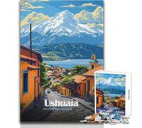 Puzzle de 1000 pièces pour Adolescents, Ushuaia, Argentine Jeu éducatif Familial d'analyse et de logique Idéal comme Cadeau Dimensions:50x75cm