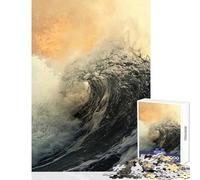 Puzzle de 1000 pièces pour Adolescents-Vagues déferlantes-Jeu éducatif-Cadeau d'anniversaire-Jeu Anti-Stress Amusant (Dimensions 38x26cm)