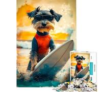 Puzzle de 1000 pièces pour Adolescents Vagues d'été Activités Amusantes à la Maison Jeu d'assemblage de Motifs impossibles pour Les 14 Ans et Plus (38x26cm)
