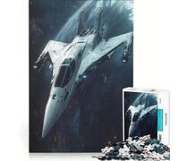 Puzzle de 1000 pièces pour Adolescents Vaisseau Spatial Blanc en orbite Jouet éducatif pour s'amuser en Famille idéal pour décorer Un Bureau 38x52cm