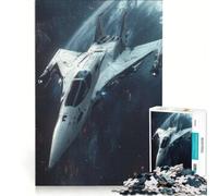 Puzzle de 1000 pièces pour Adolescents Vaisseau Spatial Blanc en orbite Jouet éducatif pour s'amuser en Famille idéal pour décorer Un Bureau 38x26cm