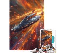 Puzzle de 1000 pièces pour Adolescents Vaisseau Spatial en Voyage idéal pour Un Anniversaire ou Noël Jeu Impossible à partir de 14 Ans 50x75cm