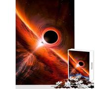 Puzzle de 1000 pièces pour Adolescents Vaisseau Spatial près d'un Trou Noir décoration Murale Cadeau de Noël Secret Jeu Impossible renforce Les Liens Entre Les Couples Dimensions 38x52cm