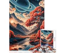 Puzzle de 1000 pièces pour Adolescents Vallée céleste de l'automne Jeu éducatif pour Les Anniversaires (38x52cm)