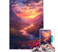 Puzzle de 1000 pièces pour Adolescents Vallée du Coucher de Soleil et d'Éternité Niveau Difficile et Stimulant Activité familiale Décoration intérieure Jouet pour Les 14 Ans et Plus Jeu proposé