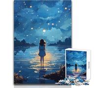 Puzzle de 1000 pièces pour Adolescents - Van Gogh, Le Ciel étoilé - Apaisant et Relaxant - Jeu de précision - Dimensions:38x26cm