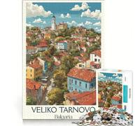 Puzzle de 1000 pièces pour Adolescents Veliko Tarnovo, Capitale médiévale, décoration Murale, stimule la mémoire, Cadeau Unique pour Un Anniversaire ou Noël 38x26cm