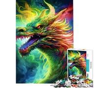 Puzzle de 1000 pièces pour Adolescents Version Dragon Matcha Puzzle à Monter soi-même défi Difficile activités Amusantes à Faire à la Maison (Taille 75x50cm)