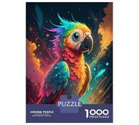 Puzzle De 1000 Pièces pour Adolescents Vibrant Rainbow Parrot Puzzles pour Adultes Découpe De Précision Stimule Le Cerveau Jeu Amusant Et Stimulant pour Toute La Famille 70x50cm/1000pcs