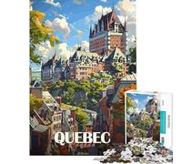 Puzzle de 1000 pièces pour Adolescents Ville de Québec Puzzle à Faire soi-même Jouet de décoration Murale Cadeau Unique pour Anniversaire et Noël (Taille 50x75cm)