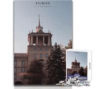 Puzzle de 1000 pièces pour Adolescents, Vilnius, idéal pour s'amuser en Famille, Analyser et développer sa logique Idée Cadeau Dimensions:38x52cm