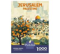 Puzzle De 1000 Pièces pour Adolescents Vintage Palestine Puzzles pour Adolescents - Jeu Manuel - Une Œuvre d'art - Cadeaux Uniques pour Un Anniversaire Ou Noël 38x26cm/1000pcs