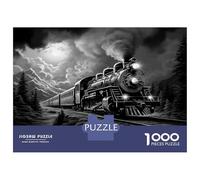 Puzzle De 1000 Pièces pour Adolescents Vintage Steam Train Wall Art Print Puzzle Anti-Stress, Amusant Et Original, Cadeau Unique pour Un Anniversaire Ou Noël 70x50cm/1000pcs