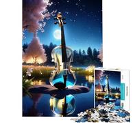 Puzzle de 1000 pièces pour Adolescents Violon en Verre Stimule Le Cerveau Jeu éducatif et Amusant pour Toute la Famille (14+) Dimensions : 50x75cm