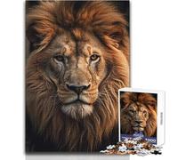Puzzle de 1000 pièces pour Adolescents - Visage de Lion - Un Jeu Unique et Amusant, Une œuvre d'art Originale à Offrir - Dimensions : 38x52cm