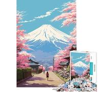 Puzzle de 1000 pièces pour Adolescents Vision du Mont Fuji Puzzle de 1000 pièces Décoration intérieure Jouet Anti-Stress Idéal comme Cadeau (38x52cm)