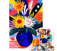 Puzzle de 1000 pièces pour Adolescents Vision fauviste éclatante de tournesols Jeu éducatif de 1000 pièces défi Difficile Jeu Amusant et Stimulant pour Toute la Famille (50x75cm)