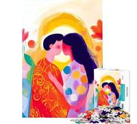 Puzzle de 1000 pièces pour Adolescents Vision fauviste saisissante du Baiser Jeux relaxants Jouet addictif pour cultiver la Patience Défi Stimulant (Dimensions 50x75cm)