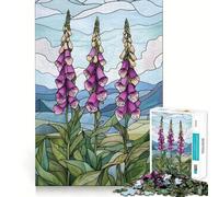 Puzzle de 1000 pièces pour Adolescents Vitrail Digitales Jeu d'assemblage précis Défi Mental Jouet Moment de détente et de Divertissement Scène de Noël (38x52cm)