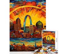 Puzzle de 1000 pièces pour Adolescents Vitrail Saint-Louis Jeu Manuel Cadeau d'anniversaire Décoration Murale Cadeau Unique pour Un Anniversaire ou Noël (38x26cm)