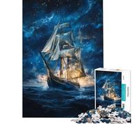 Puzzle de 1000 pièces pour Adolescents Voiles mystiques sous Un Ciel étoilé » Puzzle de précision pour Adolescents activité Parent-Enfant Cadeau de Noël ou d'anniversaire (Taille 50x75cm)
