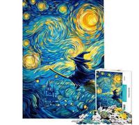 Puzzle de 1000 pièces pour Adolescents Vol de sorcière féérique dans Une Nuit étoilée Puzzles à Faire soi-même Jouets pour Adolescents Passe-Temps idéal pour Les Vacances à la Maison Interaction