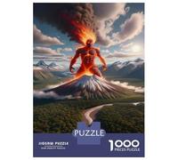 Puzzle De 1000 Pièces pour Adolescents Volcano God Statue Puzzles pour Adultes Anti-Stress Défi Éducatif Jeu De Défi Unique 70x50cm/1000pcs