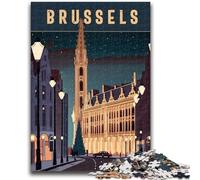 Puzzle de 1000 pièces pour Adolescents, Voyage à Bruxelles en Belgique À partir de 14 Ans Un pour Toute la Famille 1000 pièces (50x75cm)