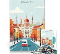 Puzzle de 1000 pièces pour Adolescents, Voyage à Budapest, Jeu d'assemblage précis, défi Mental, Jouet pour se détendre et s'amuser, scène de Noël (38x52cm)
