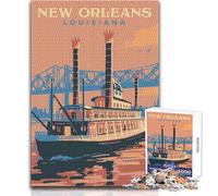 Puzzle de 1000 pièces pour Adolescents - Voyage à la Nouvelle-Orléans - Jeu éducatif de précision - Dimensions:38x26cm