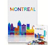 Puzzle de 1000 pièces pour Adolescents Voyage à Montréal Jeu de Concentration et de Loisirs Décoration Murale de Noël (38x26cm)