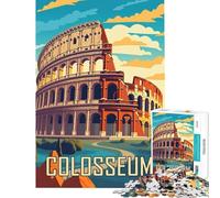 Puzzle de 1000 pièces pour Adolescents Voyage dans la Rome Antique idéal pour Un Anniversaire ou Les Vacances de Noël Jeu éducatif pour Passer Le Temps Convient aux 14 Ans et Plus (50x75cm)