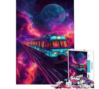 Puzzle de 1000 pièces pour Adolescents Voyage en Train Cosmique décoration Murale pour Anniversaire ou Noël Jeu de réflexion à partir de 14 Ans (38x52cm)