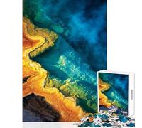 Puzzle de 1000 pièces pour Adolescents Vue aérienne des Sources thermales Jeu de 1000 pièces Idéal pour se détendre améliorer sa mémoire (50x75cm)