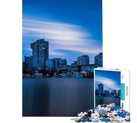 Puzzle de 1000 pièces pour Adolescents Vue de Vienne au crépuscule Défi intellectuel Jeu éducatif addictif Améliore la mémoire Cadeau d'anniversaire (Dimensions 38x52cm)