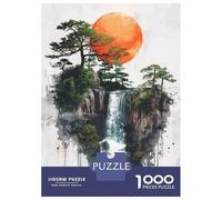 Puzzle De 1000 Pièces pour Adolescents Waterfall Japanese Puzzle Adulte Jeu Familial Analyse Et Logique Cadeaux d'anniversaire Et Cadeaux Uniques 52x38cm/1000pcs
