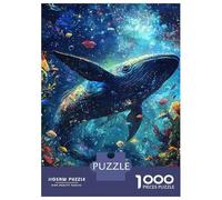 Puzzle De 1000 Pièces pour Adolescents Whale in A Starry Sea Puzzles pour Adolescents - Jeu Manuel - Une Œuvre d'art - Cadeaux Uniques pour Un Anniversaire Ou Noël 38x26cm/1000pcs