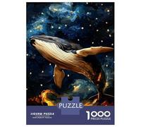 Puzzle De 1000 Pièces pour Adolescents Whale in The Stars Puzzle Adulte Jouets Anti-Stress Cadeaux pour Femmes Cadeaux Uniques pour Anniversaire Et Noël 52x38cm/1000pcs