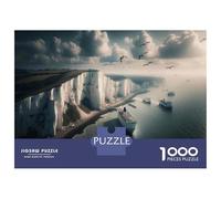Puzzle De 1000 Pièces pour Adolescents White Cliffs of Dover Puzzle pour Adultes, Jouet, Décoration Murale, pour S'amuser en Famille, Jeu Stimulant, Cadeaux 38x26cm/1000pcs