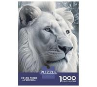 Puzzle De 1000 Pièces pour Adolescents White Fantasy Lion Puzzles pour Adolescents, Jouets À Monter Soi-même, Découpe De Précision, Cadeaux De Noël Et d'anniversaire 70x50cm/1000pcs