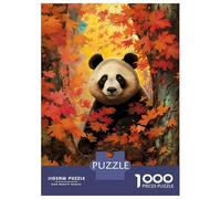 Puzzle De 1000 Pièces pour Adolescents Wild Panda Puzzles pour Adultes Vacances À La Maison pour Se Divertir Interaction Parent-Enfant Soirée Jeux Et Divertissement en Famille 38x26cm/1000pcs