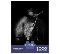 Puzzle De 1000 Pièces pour Adolescents Wild Rhinoceros Poster Puzzles pour Adultes, Jouet, Décoration Murale, Une Œuvre d'art, Difficile Et Stimulant 70x50cm/1000pcs