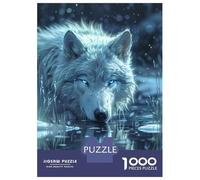 Puzzle De 1000 Pièces pour Adolescents Wild Wolf in The Snow Puzzle pour Adultes Jeu Manuel pour Améliorer La Mémoire Cadeau d'anniversaire, Cadeaux, 52x38cm/1000pcs