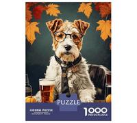 Puzzle De 1000 Pièces pour Adolescents Wire Fox Terrier Puppies Puzzle Adulte Jeu Manuel D'assemblage De Motifs Idéal comme Cadeau 52x38cm/1000pcs