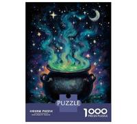 Puzzle De 1000 Pièces pour Adolescents Witchs Cauldron Under A Starry Sky Puzzles pour Adultes - Jeu Manuel - Décoration Intérieure - Cadeaux Uniques pour Anniversaire Et Noël 70x50cm/1000pcs