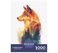 Puzzle De 1000 Pièces pour Adolescents Wolf Exposure Art Puzzle Adulte Jeux De Famille Une Œuvre d'art Cadeaux Uniques d'anniversaire Et De Noël 52x38cm/1000pcs