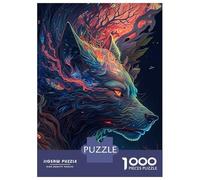 Puzzle De 1000 Pièces pour Adolescents Wolf Illusion Puzzle pour Adultes Jeux Relaxants Assemblage De Motifs Cadeaux d'anniversaire Et Cadeaux Uniques 70x50cm/1000pcs